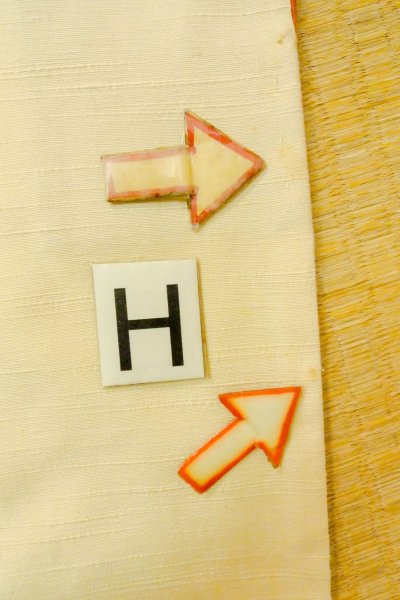 Photo21: O1209L Vintage Japanese kimono Pale Ivory TSUMUGI pongee for women / Silk. Flower (Grade C) (21)