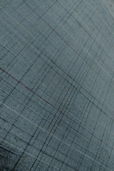 Photo9: O1209N Vintage Japanese kimono Pale Navy Blue TSUMUGI pongee for women / Silk. Plaid Checks (Grade B) (9)