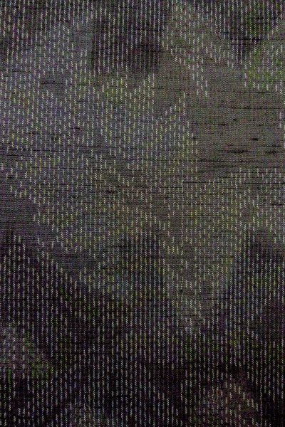 Photo6: O1209O Vintage Japanese kimono Dark Black TOKAMACHI-TSUMUGI for women / Silk. MOMIJI maple leaf (Grade B) (6)