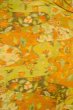 Photo3: O1209P Vintage Japanese kimono Orange OJIYATSUMUGI for women / Silk. Flower (Grade A) (3)