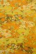 Photo4: O1209P Vintage Japanese kimono Orange OJIYATSUMUGI for women / Silk. Flower (Grade A) (4)
