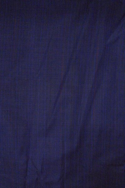 Photo3: O1209S Vintage Japanese kimono Dark Blue TSUMUGI pongee for women / Silk. Stripes (Grade A) (3)