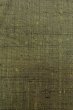 Photo6: O1209T Vintage Japanese kimono Grayish Green TSUMUGI pongee for women / Silk. Line (Grade B) (6)