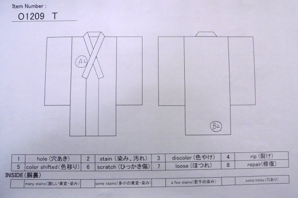 Photo11: O1209T Vintage Japanese kimono Grayish Green TSUMUGI pongee for women / Silk. Line (Grade B) (11)