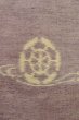 Photo5: O1209U Vintage Japanese kimono Light Grayish Wisteria TSUMUGI pongee for women / Silk. Wheel (Grade A) (5)