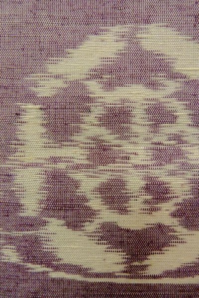 Photo7: O1209U Vintage Japanese kimono Light Grayish Wisteria TSUMUGI pongee for women / Silk. Wheel (Grade A) (7)