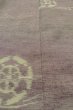 Photo10: O1209U Vintage Japanese kimono Light Grayish Wisteria TSUMUGI pongee for women / Silk. Wheel (Grade A) (10)