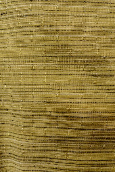 Photo5: O1209Y Vintage Japanese kimono Yellowish Olive TSUMUGI pongee for women / Silk. Line (Grade D) (5)