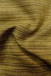 Photo12: O1209Y Vintage Japanese kimono Yellowish Olive TSUMUGI pongee for women / Silk. Line (Grade D) (12)