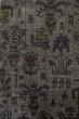 Photo3: O1209Z Vintage Japanese kimono Dark Gray TSUMUGI pongee for women / Silk. Flower (Grade C) (3)
