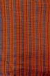 Photo3: Mint O1210B Vintage Japanese kimono Vermilion TSUMUGI pongee for women / Silk. Stripes (Grade A) (3)