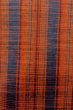 Photo6: Mint O1210B Vintage Japanese kimono Vermilion TSUMUGI pongee for women / Silk. Stripes (Grade A) (6)