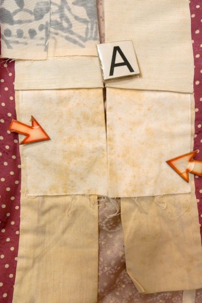 Photo14: O1210D Vintage Japanese kimono Reddish Purple JUBAN undergarment for women / Silk. Dot (Grade B) (14)