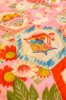 Photo10: O1225B Antique Japanese kimono Shiny Pink Kimono for Girls for women / Silk. Peony, The thread is partially loose. (Grade C) (10)