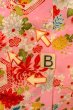 Photo15: O1225B Antique Japanese kimono Shiny Pink Kimono for Girls for women / Silk. Peony, The thread is partially loose. (Grade C) (15)