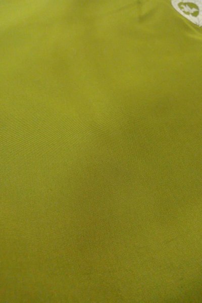Photo10: O1225C Vintage Japanese kimono Light Olive Kimono for Girls for women / Silk. Peony (Grade B) (10)