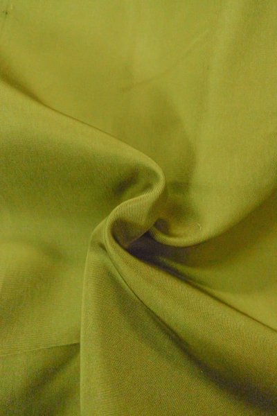 Photo11: O1225C Vintage Japanese kimono Light Olive Kimono for Girls for women / Silk. Peony (Grade B) (11)