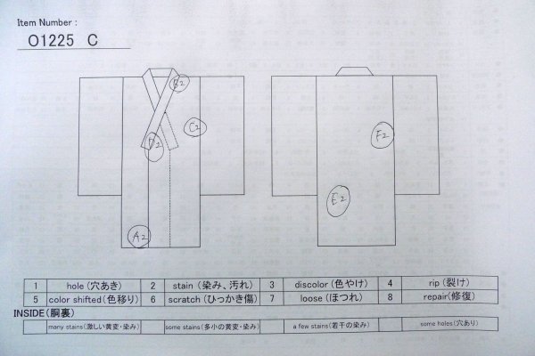 Photo13: O1225C Vintage Japanese kimono Light Olive Kimono for Girls for women / Silk. Peony (Grade B) (13)