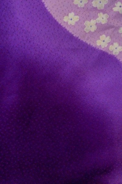 Photo7: O1225D Vintage Japanese kimono Purple Kimono for Girls for women / Synthetic. Peony (Grade C) (7)
