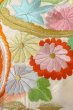 Photo9: O1225F Vintage Japanese kimono White Kimono for Girls for women / Silk. Chrysanthemum (Grade D) (9)
