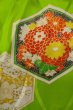Photo5: O1225I Vintage Japanese kimono Shiny Yellowish Green Kimono for Girls for women / Silk. Chrysanthemum, Set with O1225J (Grade B) (5)