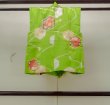 Photo2: Mint O1225J Vintage Japanese kimono Shiny Yellowish Green Kimono for Girls for women / Silk. Chrysanthemum, Set with O1225I (Grade A) (2)