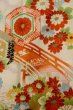 Photo7: O1225M Vintage Japanese kimono White Kimono for Girls for women / Silk. Peony (Grade B) (7)