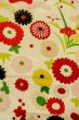 Photo5: O1225P Vintage Japanese kimono Ivory Kimono for Girls for women / Silk. Chrysanthemum (Grade C) (5)