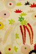 Photo6: O1225P Vintage Japanese kimono Ivory Kimono for Girls for women / Silk. Chrysanthemum (Grade C) (6)