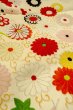 Photo8: O1225P Vintage Japanese kimono Ivory Kimono for Girls for women / Silk. Chrysanthemum (Grade C) (8)