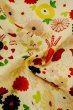 Photo11: O1225P Vintage Japanese kimono Ivory Kimono for Girls for women / Silk. Chrysanthemum (Grade C) (11)