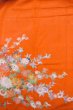 Photo4: O1225R Vintage Japanese kimono Pale Orange Kimono for Girls for women / Silk. SAKURA cherry blossom (Grade B) (4)