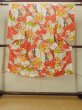 Photo1: O1225S Vintage Japanese kimono White Kimono for Girls for women / Silk. Peony (Grade C) (1)