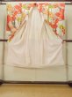Photo2: O1225S Vintage Japanese kimono White Kimono for Girls for women / Silk. Peony (Grade C) (2)