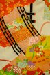 Photo3: O1225S Vintage Japanese kimono White Kimono for Girls for women / Silk. Peony (Grade C) (3)