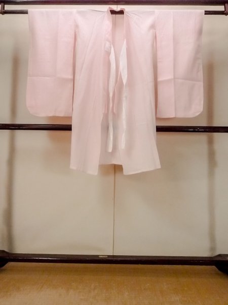Photo1: O1225T Vintage Japanese kimono Pale Pink Juban for Girls for women / Synthetic. Dapple pattern (Grade B) (1)