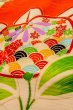 Photo10: O1225U Vintage Japanese kimono Off White Kimono for Girls for women / Silk. SAKURA cherry blossom (Grade C) (10)