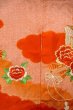 Photo3: O1225W Vintage Japanese kimono Vermilion Kimono for Girls for women / Silk. Peony (Grade B) (3)
