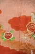 Photo4: O1225W Vintage Japanese kimono Vermilion Kimono for Girls for women / Silk. Peony (Grade B) (4)
