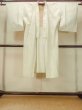 Photo1: O1225X Vintage Japanese kimono Off White JUBAN undergarment for women / Silk. Grass (Grade B) (1)