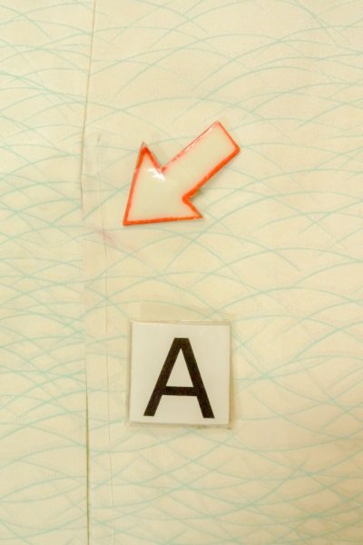 Photo14: O1225X Vintage Japanese kimono Off White JUBAN undergarment for women / Silk. Grass (Grade B) (14)