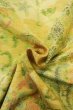Photo11: Mint O1226B Vintage Japanese kimono Pale Yellow TSUMUGI pongee for women / Silk. Flower (Grade A) (11)