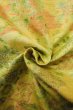 Photo12: Mint O1226B Vintage Japanese kimono Pale Yellow TSUMUGI pongee for women / Silk. Flower (Grade A) (12)