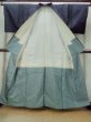 Photo2: O1226C Vintage Japanese kimono Indigo Blue TSUMUGI pongee for women / Silk. Line (Grade C) (2)
