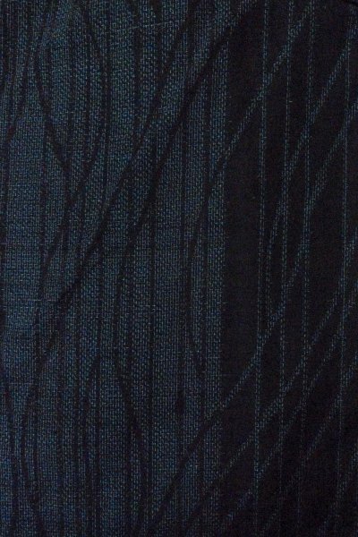 Photo3: O1226C Vintage Japanese kimono Indigo Blue TSUMUGI pongee for women / Silk. Line (Grade C) (3)