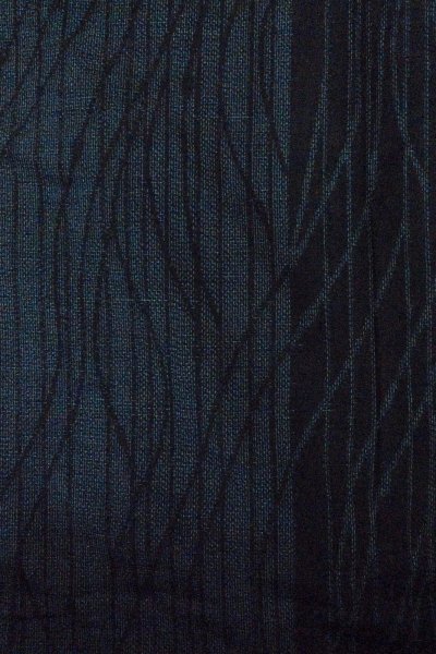 Photo4: O1226C Vintage Japanese kimono Indigo Blue TSUMUGI pongee for women / Silk. Line (Grade C) (4)