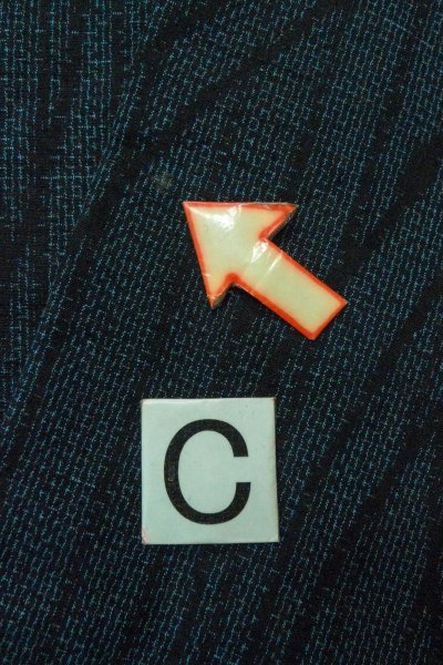 Photo16: O1226C Vintage Japanese kimono Indigo Blue TSUMUGI pongee for women / Silk. Line (Grade C) (16)