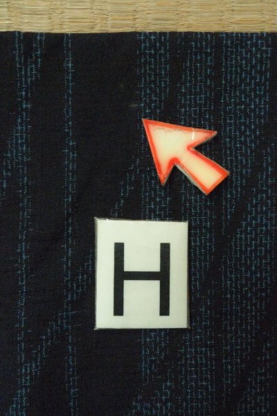 Photo21: O1226C Vintage Japanese kimono Indigo Blue TSUMUGI pongee for women / Silk. Line (Grade C) (21)