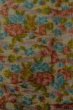 Photo4: Mint O1226D Vintage Japanese kimono Pale Grayish Multi Color TSUMUGI pongee for women / Silk. Flower (Grade A) (4)