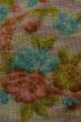 Photo6: Mint O1226D Vintage Japanese kimono Pale Grayish Multi Color TSUMUGI pongee for women / Silk. Flower (Grade A) (6)